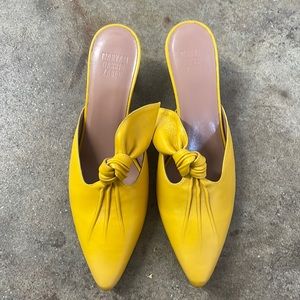 ISO Maryam Nassir Zadeh Palo Mules with knot in yellow gold size 9 39 or 40